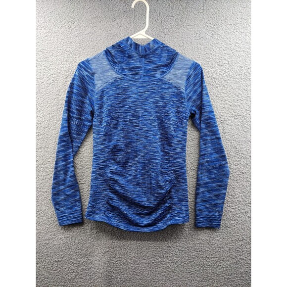 Athleta Women's Small Radiance Blue Space Dye Pullover Hoodie Style #103021 - Picture 1 of 13